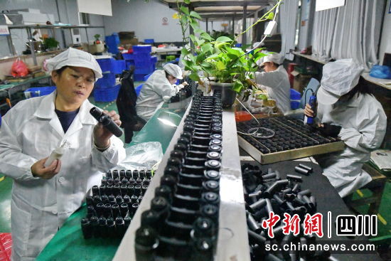 村民忙碌在生產崗位,熟練地進行望遠鏡生產。樊俊 攝 村民忙碌在生產崗位,熟練地進行望遠鏡生產。樊俊 攝