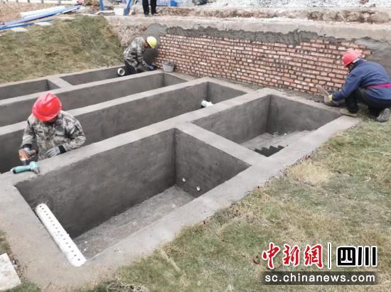施工現(xiàn)場(chǎng)。汶川縣委宣傳部 供圖 施工現(xiàn)場(chǎng)。汶川縣委宣傳部 供圖