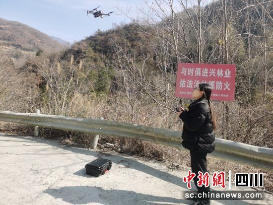 無人機巡檢。 北川縣委宣傳部供圖 無人機巡檢。 北川縣委宣傳部供圖