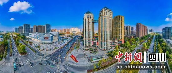 郫都區城市鳥瞰圖。郫都區融媒體中心 供圖 郫都區城市鳥瞰圖。郫都區融媒體中心 供圖