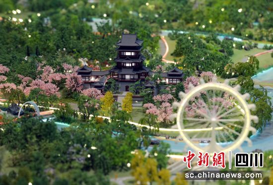 成都世園會沙盤模型。 王磊 攝 成都世園會沙盤模型。 王磊 攝