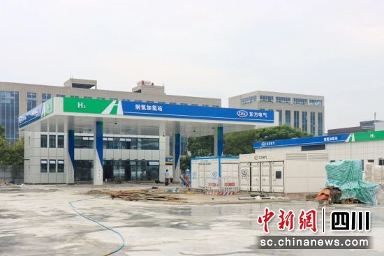 制氫加氫一體站。郫都區融媒體中心 供圖 制氫加氫一體站。郫都區融媒體中心 供圖