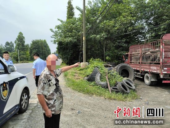 什邡公安破獲系列盜竊廢舊輪胎案。 什邡公安供圖 什邡公安破獲系列盜竊廢舊輪胎案。 什邡公安供圖