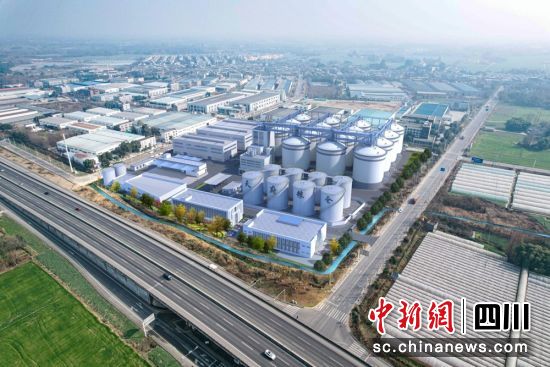 “天府糧倉”實景鳥瞰圖。成都益民集團供圖 “天府糧倉”實景鳥瞰圖。成都益民集團供圖