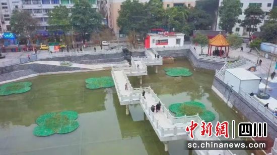 海綿化改造后的天池公園。樂至縣委宣傳部 供圖 海綿化改造后的天池公園。樂至縣委宣傳部 供圖