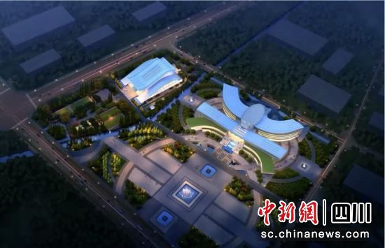 海綿型文化體育中心。樂至縣委宣傳部 供圖 海綿型文化體育中心。樂至縣委宣傳部 供圖