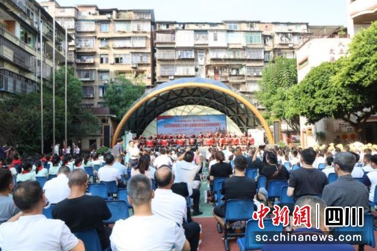 主題活動現場表演《鼓威》。蔣雪梅 攝 主題活動現場表演《鼓威》。蔣雪梅 攝