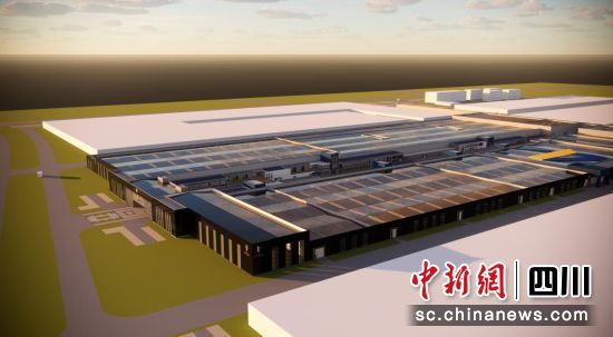 項目碲化鎘光伏屋頂效果圖。成都環境集團 供圖 項目碲化鎘光伏屋頂效果圖。成都環境集團 供圖