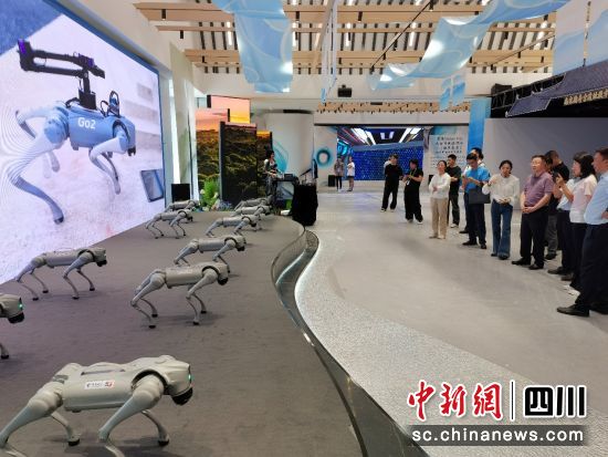 圖為中國電信四川公司的前沿科技裝備亮相2024年四川省文化和旅游發展大會暨第十屆中國(四川)國際旅游投資大會。中國電信四川公司供圖 圖為中國電信四川公司的前沿科技裝備亮相2024年四川省文化和旅游發展大會暨第十屆中國(四川)國際旅游投資大會。中國電信四川公司供圖