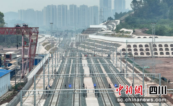 南充北動車存車場建設新貌。黎濤 攝 南充北動車存車場建設新貌。黎濤 攝