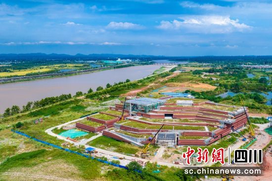 正在加緊建設的彭山江口沉銀博物館,翁光建 攝 正在加緊建設的彭山江口沉銀博物館,翁光建 攝