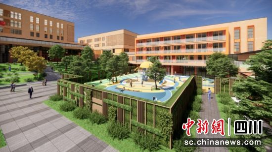 簡陽市社會綜合福利中心效果。簡陽市委宣傳部 供圖 簡陽市社會綜合福利中心效果。簡陽市委宣傳部 供圖